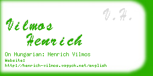 vilmos henrich business card